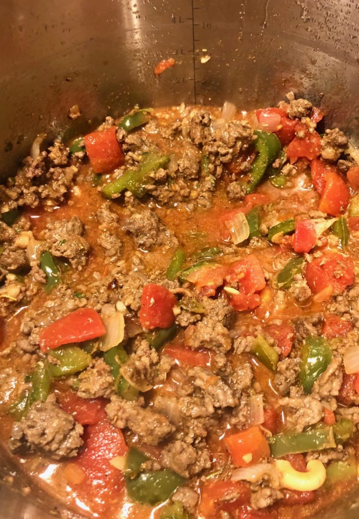 american chop suey in pot