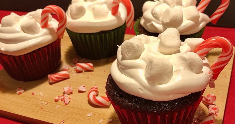 Santa’s Favorite Hot Cocoa Cupcakes
