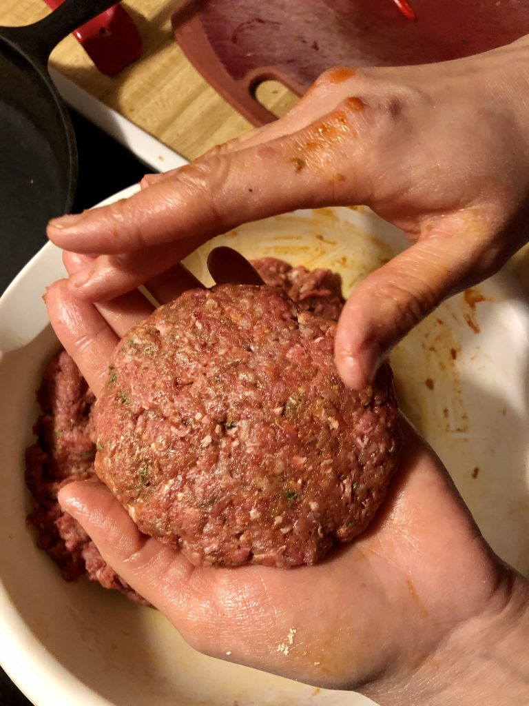 Korean BBQ Burgers with Gochujang Slaw