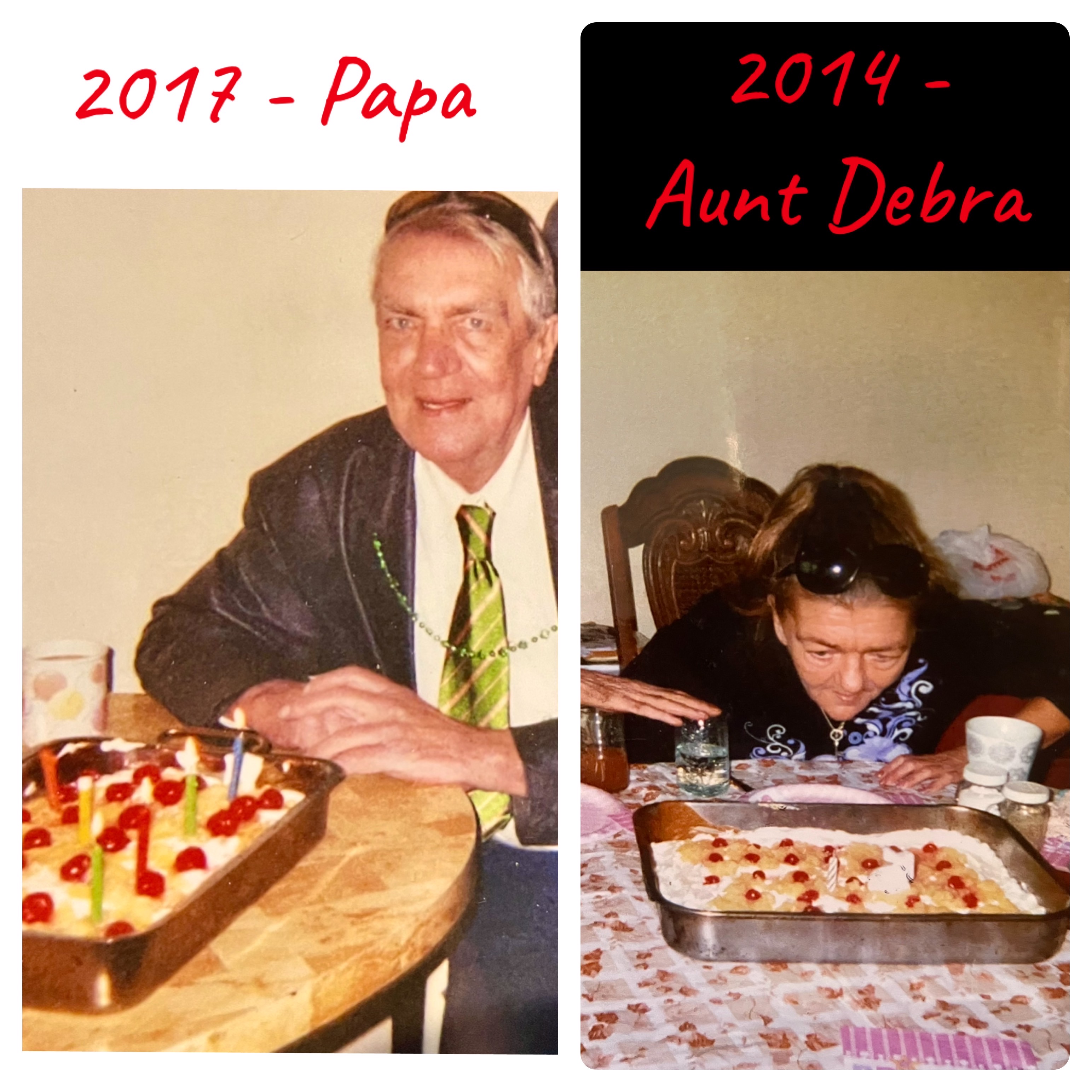 Old family photos with my Grandfather and Aunt enjoying Better Than Sex Pineapple Cake.