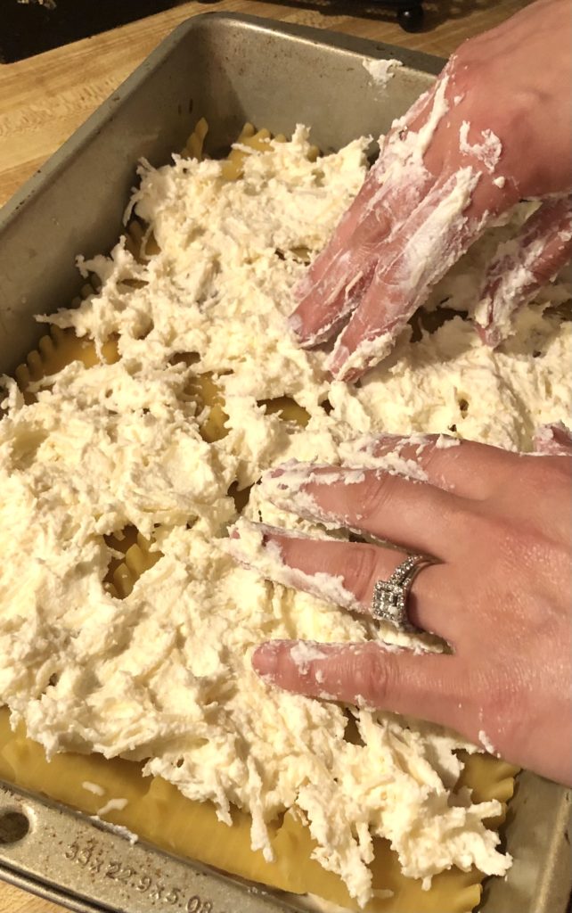 adding ricotta layer to no boil lasagna noodles