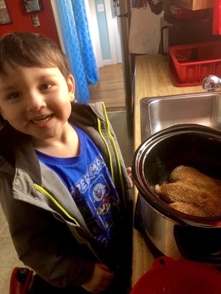 slow cooker mexican shredded chicken Dylan helper