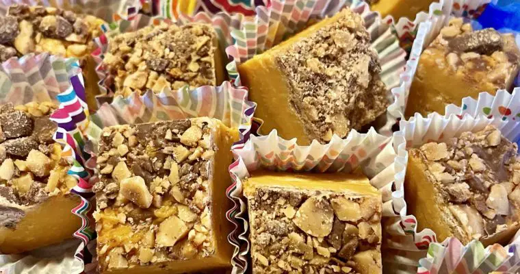 Wicked Easy Butterscotch Heath Toffee Fudge