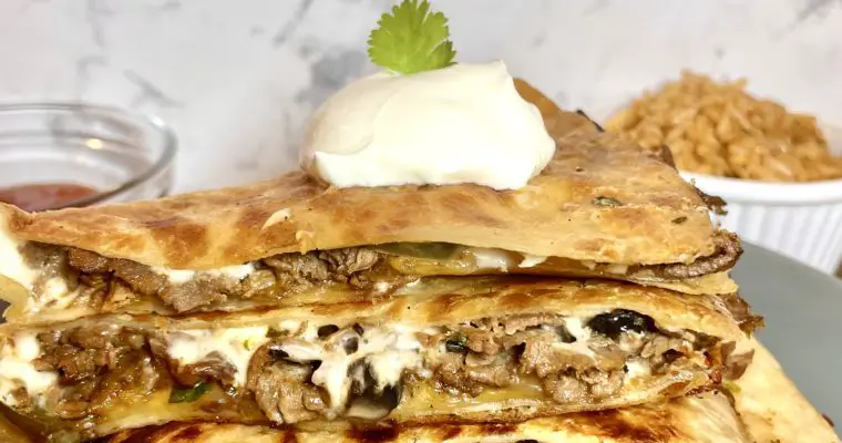 The Best Steak Bomb Quesadillas